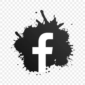 Black Splash White F Facebook Letter Symbol