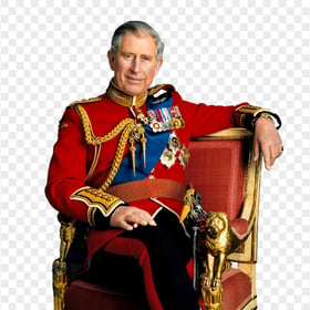 England King Charles III Sitting On The Chair HD PNG