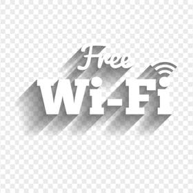 FREE Wifi Word Art Logo Sign PNG Image