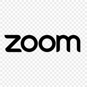 HD Black Zoom Text Logo Transparent PNG