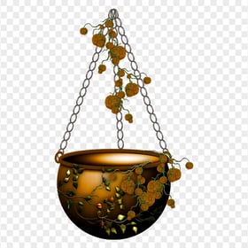 Halloween Witch Hanging Cauldron Pot Illustration FREE PNG