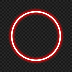 HD Glowing Red Neon Outline Circle PNG