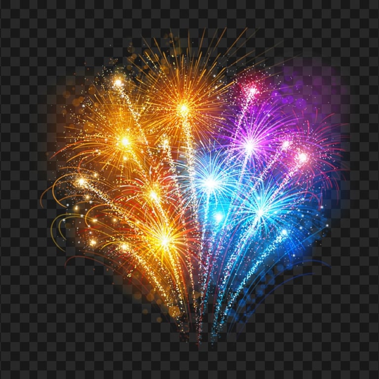 Holiday New Year Celebration Fireworks HD PNG