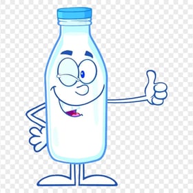 HD Milk Bottle Cartoon Thump Up PNG