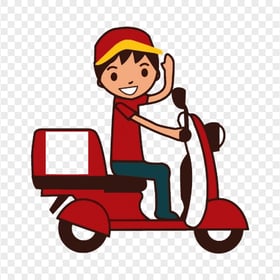Fast Food Delivery Cartoon Character Logo HD Transparent PNG