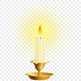 HD Lighted Candle Illustration PNG