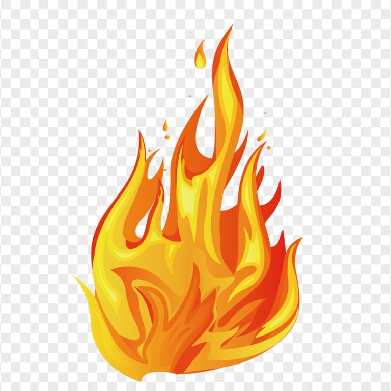 HD Cartoon Fire Flame Illustration Transparent PNG | Citypng