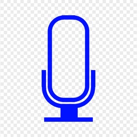 Transparent HD Dark Blue Microphone Mic Voice Sound Icon