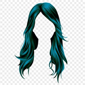 HD Blue Stardoll Cartoon Anime Long Hair PNG