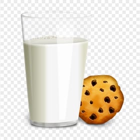 HD Milk Glass Biscuit Cookies Breakfast Illustration PNG
