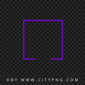 Creative Neon Purple Square Frame PNG Image