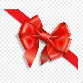 Download Red Corner Ribbon Bow PNG