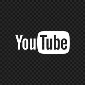 HD White Youtube YT Horizontal Logo PNG