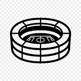 Sports Football Stadium Black Icon Transparent PNG