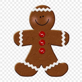Brown Chocolate Gingerbread Man Illustration PNG