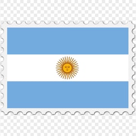 HD Argentina Postage Stamp Flag PNG