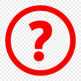 Red Circle Round Question Mark Icon HD PNG