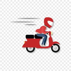 Motorbike Vector illustration Food Delivery PNG Image