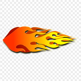 HD Cartoon Rocket Flame Fire PNG