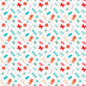 HD Cartoon Candies Gingerbread Seamless Pattern PNG