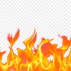 HD Realistic Orange Blazing Fire Flames PNG