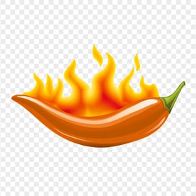 Cartoon Orange Hot Chili Pepper FREE PNG