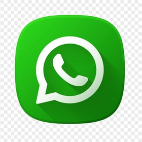 HD Beautiful Square Vector Flat Green Whatsapp Icon PNG