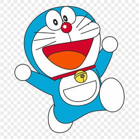 Doraemon Anime Cartoon Jumping Smiley Happy