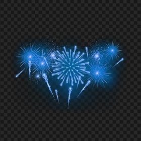 Sparkle Blue Fireworks HD PNG