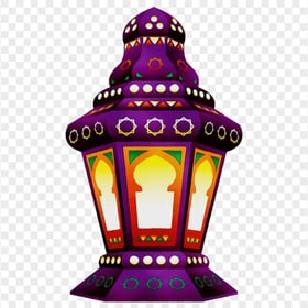 Purple Ramadan Lantern Illustration فانوس رمضان