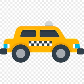 Vector Side View Checker Taxi Cab Icon PNG