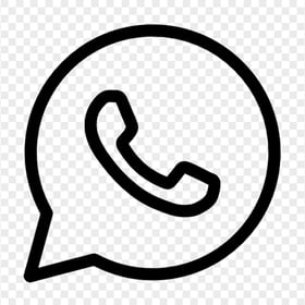 WhatsApp Icon Black and White