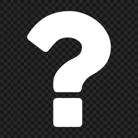 White Simple Question Symbol Icon PNG