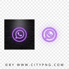 HD Purple Neon Light Whatsapp Round Circle Logo Icon PNG