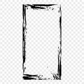 Grunge Vertical Black Frame Image PNG