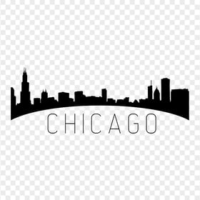 HD Chicago City Black Silhouette Logo PNG