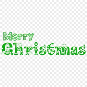 PNG Green Merry Christmas Text Illustration