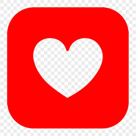 HD Square Red Heart Love Icon PNG