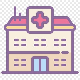 Cartoon City Clinic Hospital Healthcare Icon
