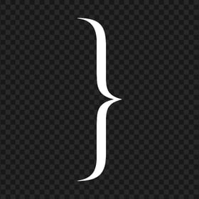HD Left Bracket White Symbol Icon Transparent Background | Citypng