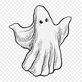 HD Sketch Cartoon Clipart Halloween Ghost PNG