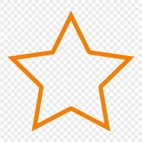 Orange Outline Star HD Transparent Background