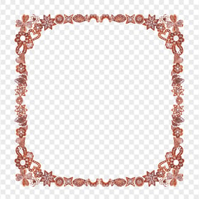 Beautiful Gingerbread Items Square Frame PNG