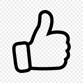 HD Black Thumbs Up Like Icon PNG