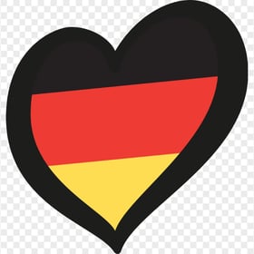 Germany Flag On Heart Shape Clipart PNG Image