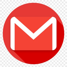 Red Round Gmail Logo Icon Vector