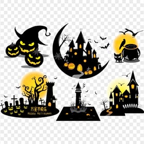 Halloween Illustration Icons HD PNG