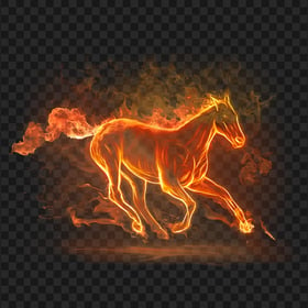 HD Horse Fire Flame PNG
