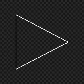 HD Youtube YT White Outline Triangle Symbol Play Icon PNG