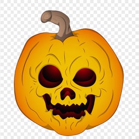 Vector Cartoon Scary Evil Horror Halloween Pumpkin